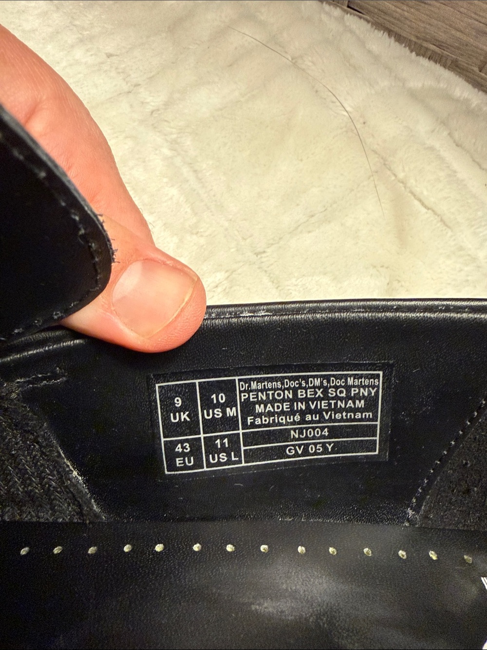 Limited Edition Dr. Martens Penton Bex Square Toe Hair-On Leather Loafers (sz10) - Picture 8 of 8